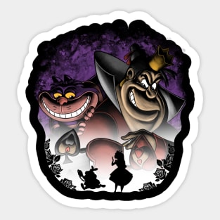 Wonderland villains Sticker